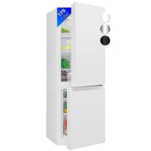 Réfrigérateur et congélateur 175L blanc KG322-1-blanc, Capacité nette : 175 litres, Contrôle de la température en continu, Charnières de porte à droite, interchangeables, Pieds réglables