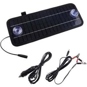 Poartable 4, 5W Panneau Solaire Chargeur Batterie Voiture 12V Recharge extérieur Source de Courant de Voyage Camping