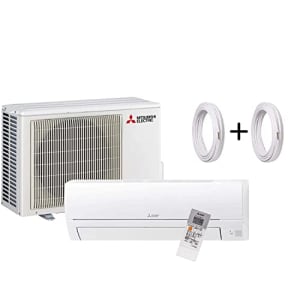 Climatiseur DC Inverter Monosplit R32 Télécommande MSZ-HR25VF 9000 BTU + Tubes Cuivre Couple 1/4" + 3/8" (6 mètres (6+6))