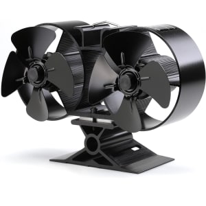 Ventilateur de poêle à feu, CRSURE SF-T84 alimenté par la chaleur pour poêle à bois, ventilateurs de poêle à bois, ventilateurs de poêle à bois pour poêles/cheminées avec thermomètre