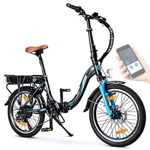 BLUEWHEEL e-bike 20" pliable Marque allemande de qualité |Dérailleur Shimano 7 vitesses |Conforme normes EU |appli, moteur 250W, batterie amovible |Vélo électrique 25km/h autonomie 150km |BXB55 (Noir)