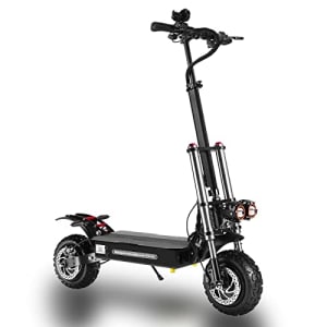 Trotinette Electrique Adulte puissante Scooter Electrique Double Moteurs 2 Roues 11in Pneus Hors Route 60V / 33Ah Batterie au Lithium Haute Capacité Autonomie de 90 km