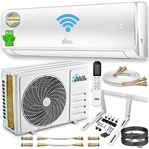 Climatiseur Split Quick Connect 12000 BTU - Inverter avec fonction de chauffage - jusqu'à 55 mètres - très silencieux - ensemble complet, ligne de cuivre de 5 m, R32, matériel de montage