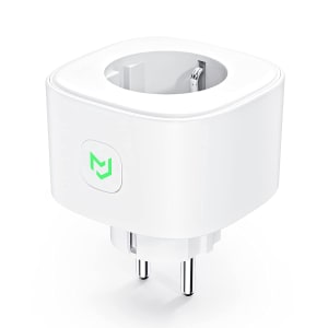 Prise Connectée (Type F), 16A Prise WiFi Compatible avec Alexa, Google Home et SmartThings, Prise Programmable avec Mesure de Consommation d'Énergie, Commande Vocale et Contrôle à Distance