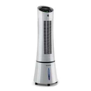 Rafraichisseur d'Air Mobilepar Evaporation avec Humidificateur 5 en 1, Ventilateur, Ioniseur, Climatiseur Mobile Sans Évacuation, Mode Nuit, 45W, Débit d'Air de 180m³/h