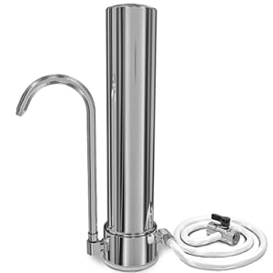 Geyser Aqua Filtre à eau pour robinet et plan de travail en acier inoxydable 304 alimentaire Usage domestique