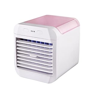 Mini Refroidisseur D'air Usb Chargement De Pulvérisation Réfrigération Petite Climatiseur Portable Bureau Silencieux Petit Refroidisseur D'air Silencieux, Adapté Aux Sports, Au Bureau, à L(Color:Rose)