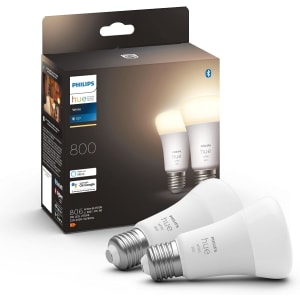 White Ampoules LED Connectées E27, équivalent 60W, 800 lumen, Compatible Bluetooth, Pack de 2, fonctionne avec Alexa, Google Assistant et Apple Homekit