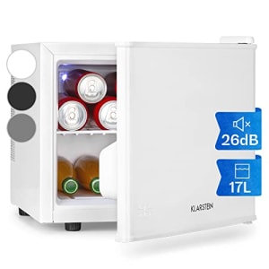 Mini Frigo de Chambre pour Boissons, Petit Frigo Silencieux, Mini Bar Intérieur, Bières, Vins, Petit Refrigerateur Camping, 3 Niveaux de Refroidissement, Frigo Cosmetique, 0-15°C, 17L