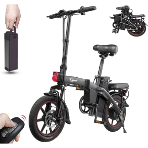 Vélo Électrique Pliable,14 Pouces Smart Urban E-Bike avec 3 Modes de Conduite,Vélo Électrique avec Pédalage Assisté,Clé sans Fil,Batterie Amovible,Portable Compact,Adulte Unisexe