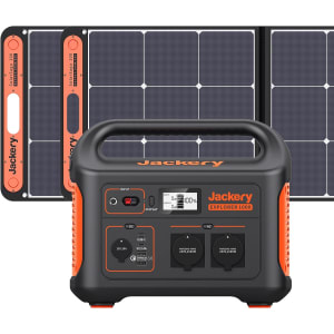 Générateur solaire 1000 Jackery, centrale électrique 1002Wh avec 2 panneaux solaires SolarSaga 100W, bloc batterie mobile au lithium, pour voyages en camping-car et situations d’urgence