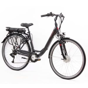 TRETWERK – Vélo électrique 28" pour femme Pedelec – Sao Paulo noir – Vélo de ville électrique pour femme avec dérailleur Shimano 7 vitesses – Vélo électrique avec moteur avant 250 W, 36 V