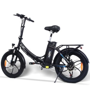 Vélo électrique E Bike Femmes Hommes, 20 x 3.0 '' E-Bike Vélo Pliant Tout Terrain | Moteur 250W | Batterie Lithium 48V 10.4AH 50KM | Shimano 7 Vitesses | Marquage CE