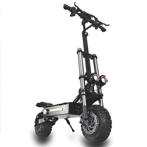 Puissante Trotinette Electrique Adulte Scooter Electrique Double Moteurs 11in Pneus Hors Route 60V 40Ah Batterie au Lithium Haute Capacité Autonomie de 100 km Charge 400kg