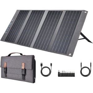 36W Panneau Solaire Portable PD20W, Chargeur Solaire Pliable (USB C + USB A +20V DC Sortie) pour Camping, Charge Rapide, IP54, Compatible avec Téléphone Portable, iPad, etc.