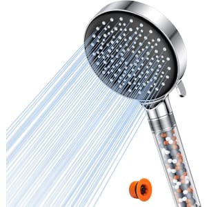 Pommeau de douche à filtre portatif à économie d'eau, 6 modes de jet, haute pression (pommeau de douche sans tuyau) 8L/min