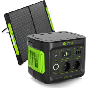 Générateur Électrique Portable 320 Wh | Batterie LiFePO4 | Puissance 800W Max | avec 1 x Panneau Solaire Pliable 100 W