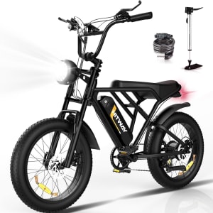 Vélo électrique 20" 4,0 Fat Tire, VTT Électrique E-Bike avec Batterie au Lithium Amovible 48V 18Ah, 7 Vitesses,jusqu'à 55-80km