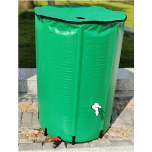 Baril d'eau Baril de Pluie Pliable, réservoir de Stockage d'eau Portable, réservoir Pliable de collecteur d'eau avec réservoir de Stockage d'eau à Robinet (Color : Green, Size : 500L/80x98cm)