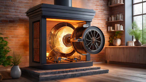 moteur d'un ventilateur poele à bois
