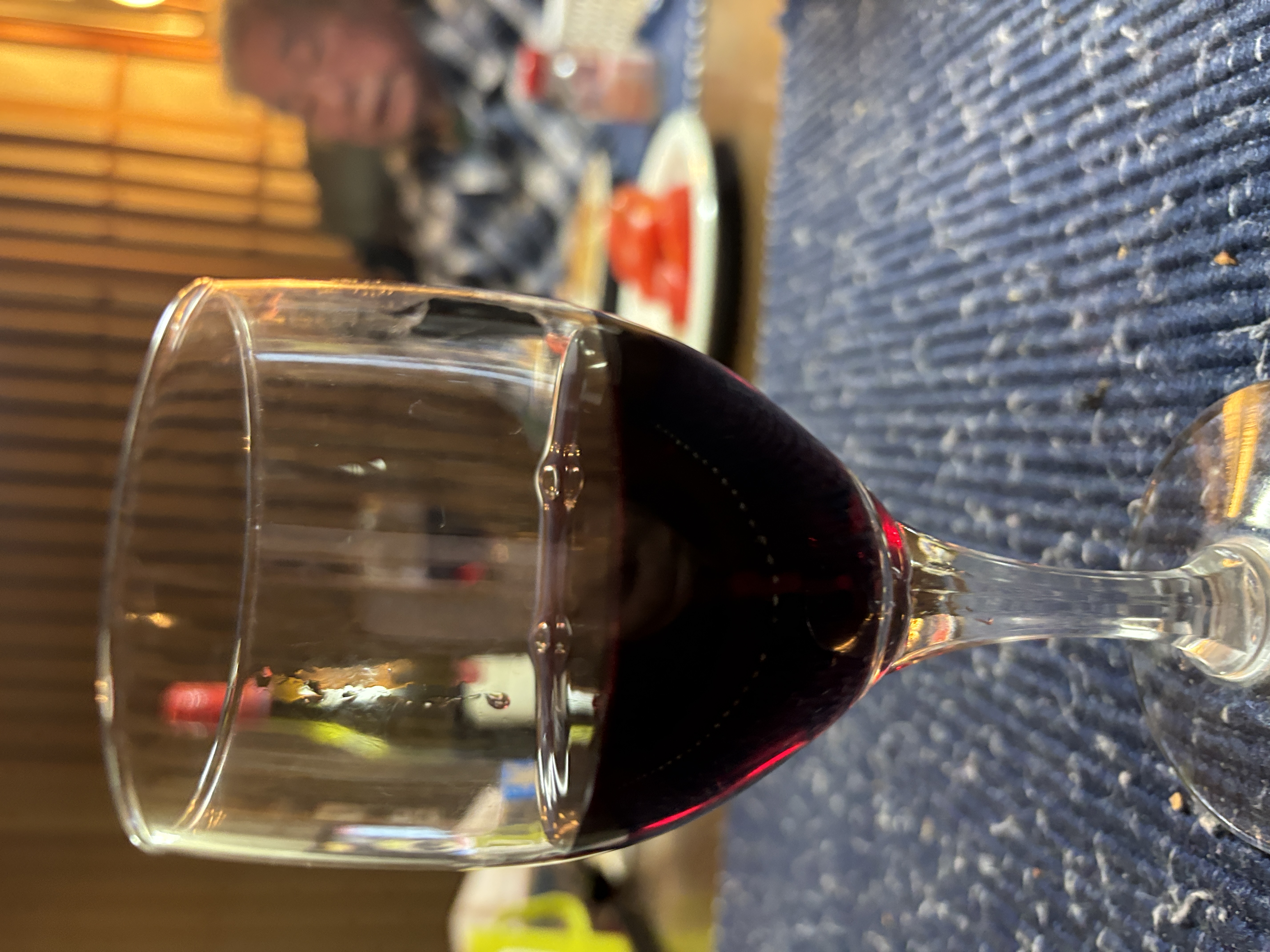 A glass of wine shared with grandpa late at night while watching the 2010 World Cup.