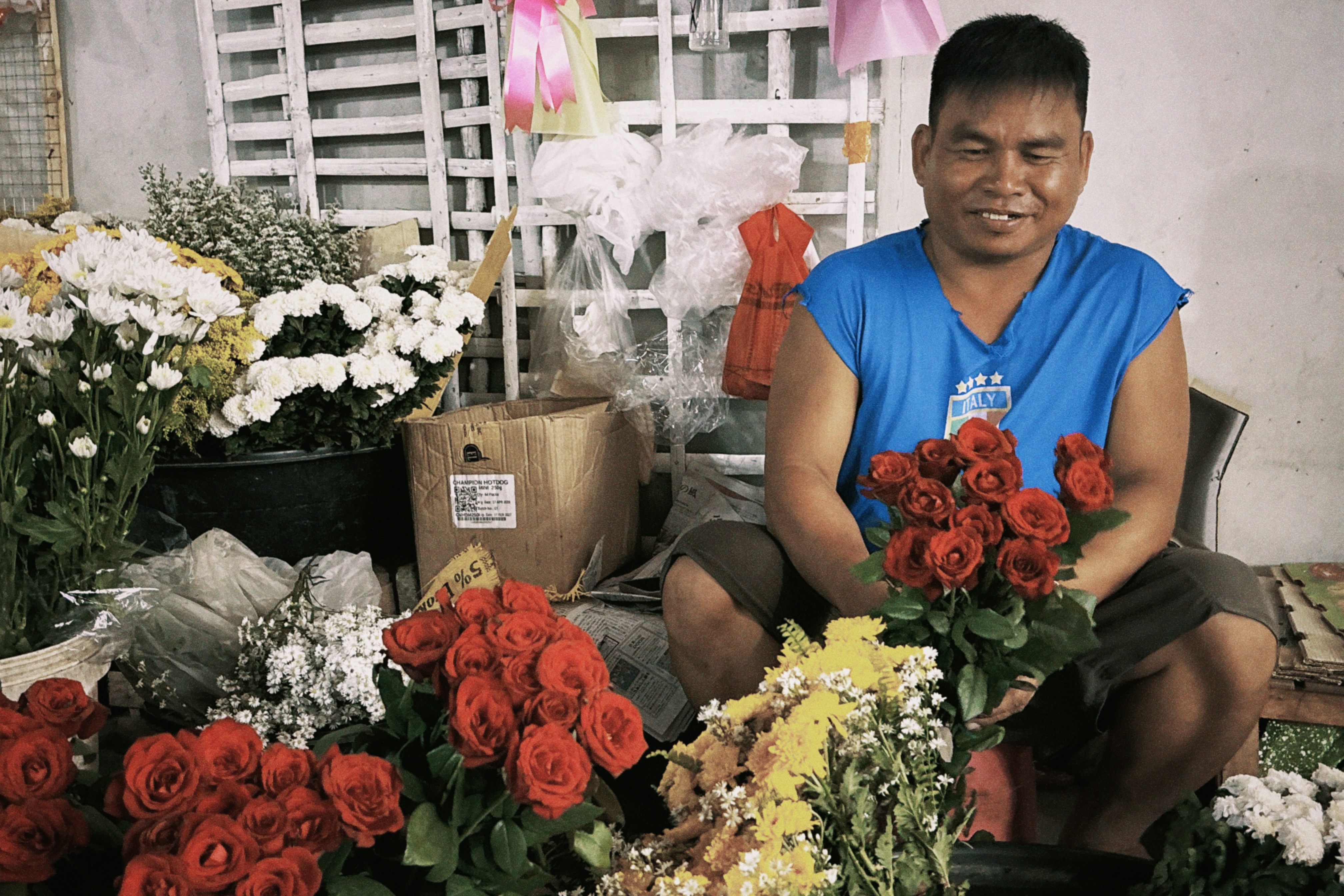 Friend's wife's younger sister's husband working at Carcar market