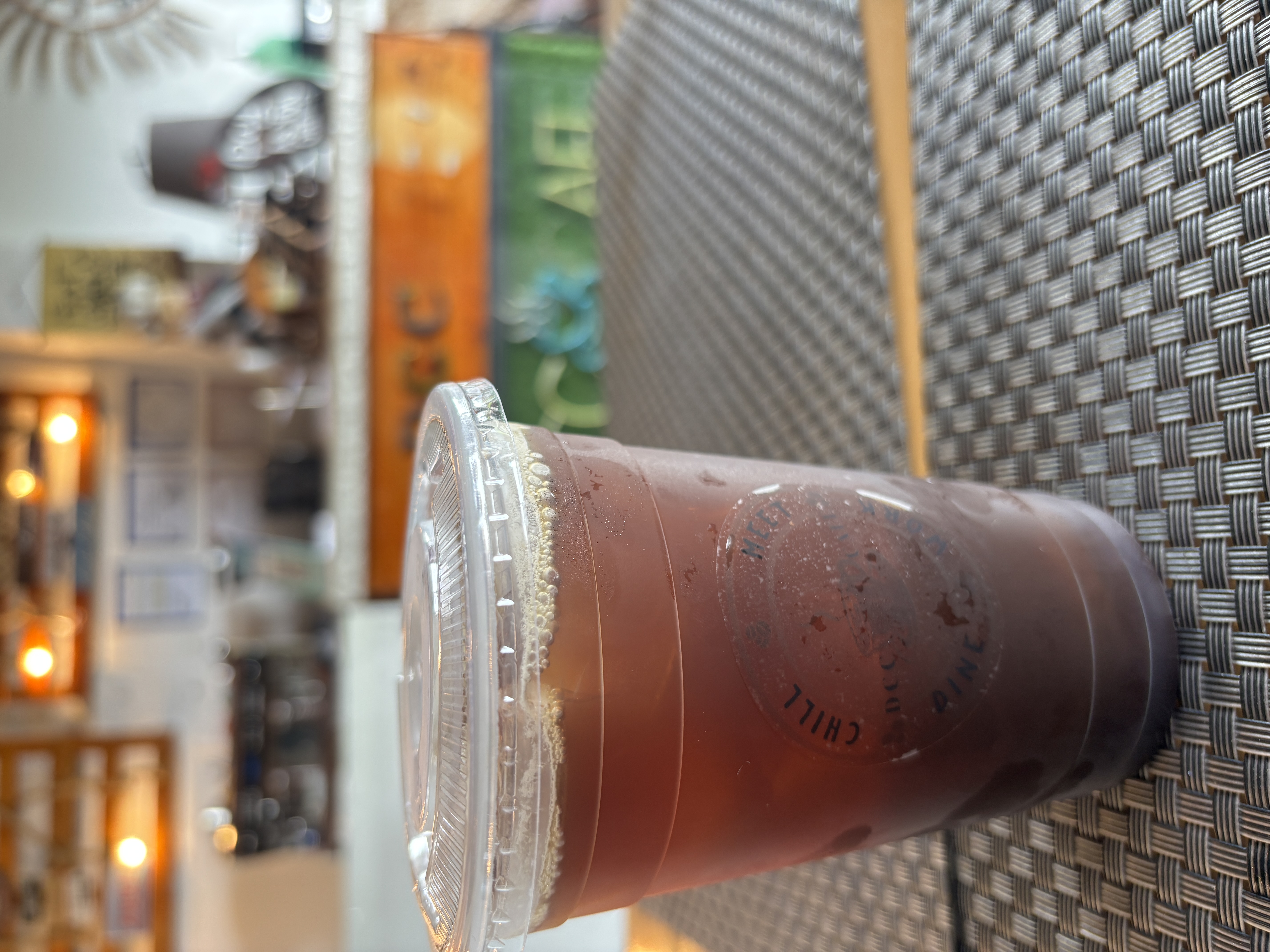 Taking a break at a coffee shop before the next climb