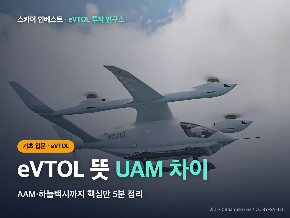eVTOL 뜻 UAM 차이와 하늘택시 개념 정리