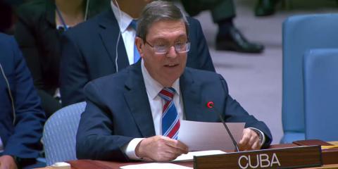 Canciller cubano denuncia política de Estados Unidos en la ONU y pide respeto a la soberanía de Cuba