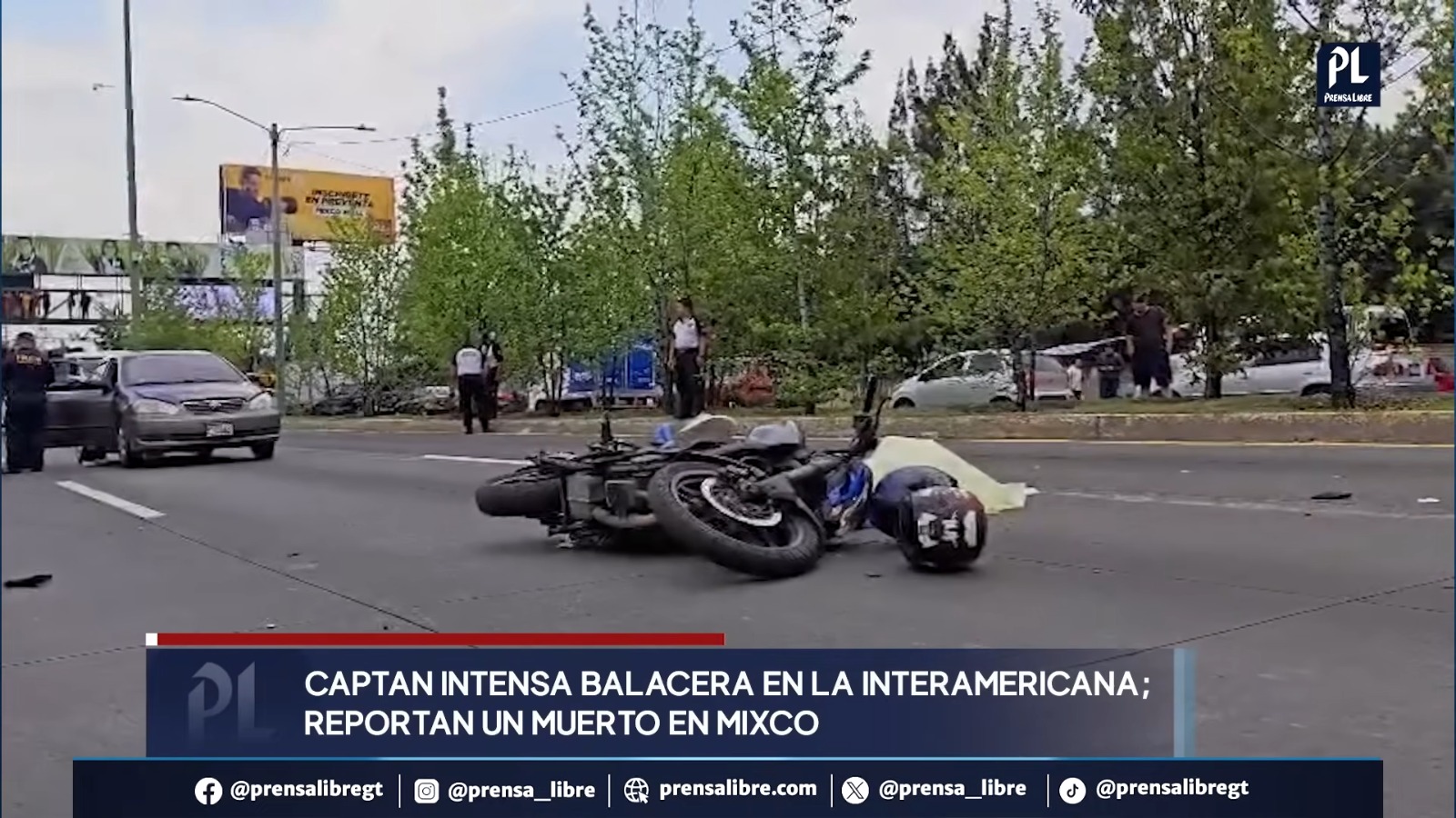Automovilista herido en asalto en la Interamericana; dos presuntos motoladrones fallecen tras enfrentamiento con PNC