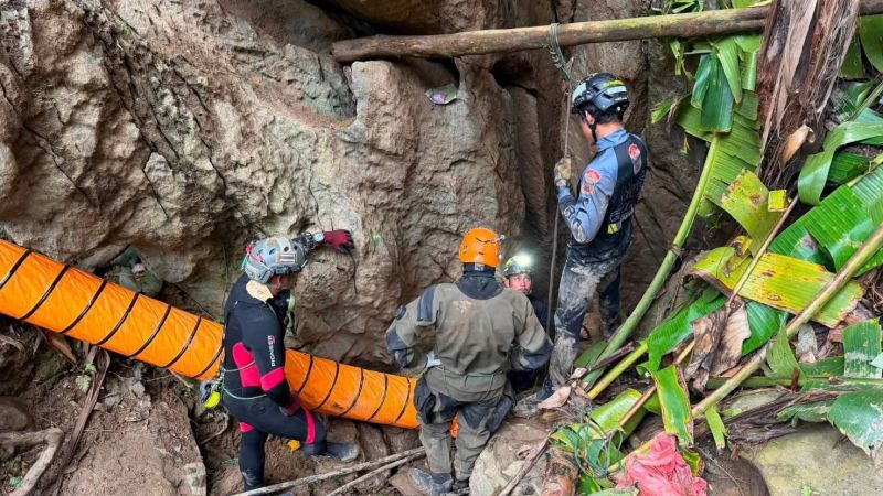 Rescue Operation in Laos Aims to Extract Five Villagers Trapped in Flooded Cave