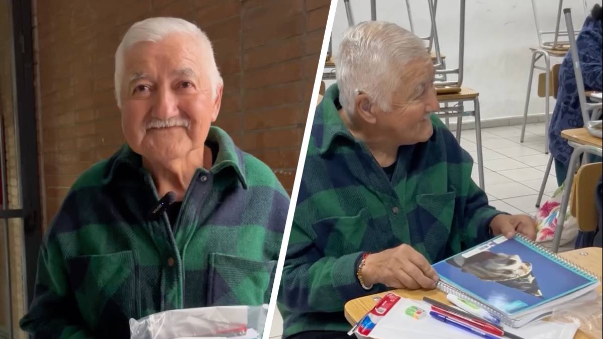 Hombre de 78 años retoma estudios en Lo Barnechea para alfabetizarse en la adultez mayor