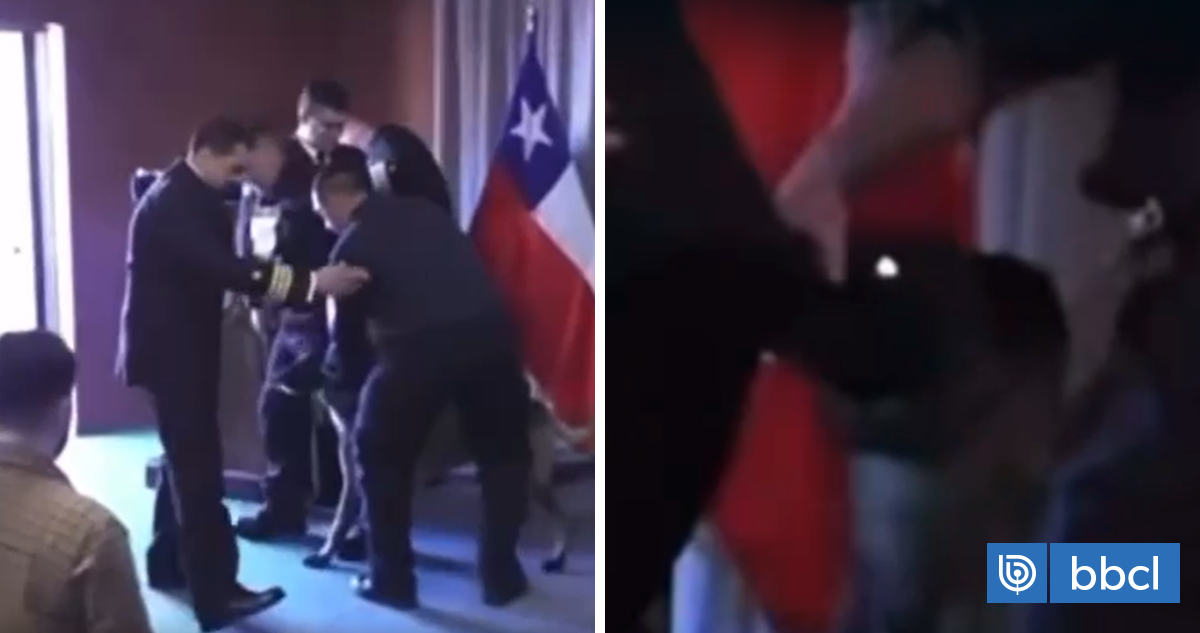 Un perro antidrogas sorprende al lanzarse al bolsillo de un vicealmirante en Valparaíso