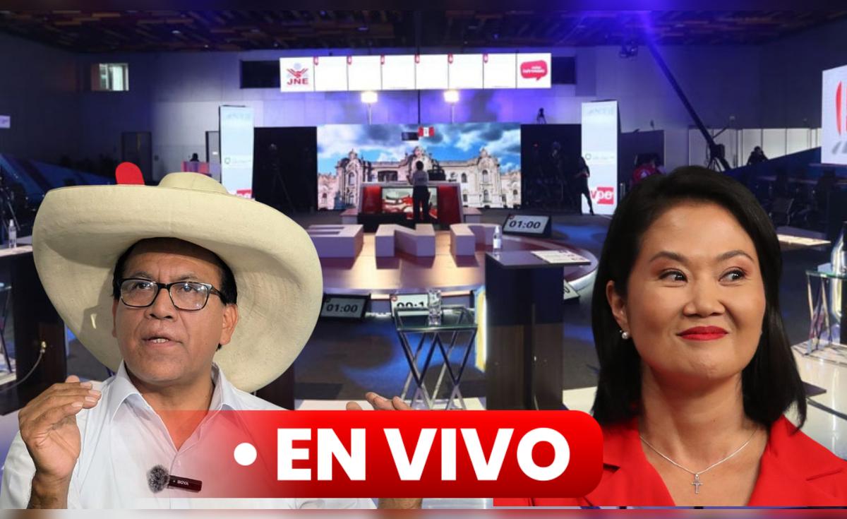 Debate presidencial entre Roberto Sánchez y Keiko Fujimori previo al balotaje de junio