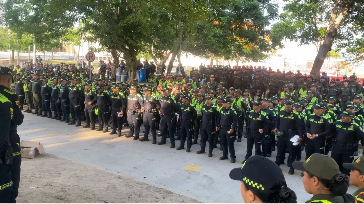 Fuerte operativo de seguridad en Barranquilla para la final Junior vs. Nacional con más de 1.000 policías y apoyo tecnológico