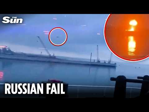 Una fragata rusa explota después de que las defensas aéreas de Putin no logren derribar drones ucranianos