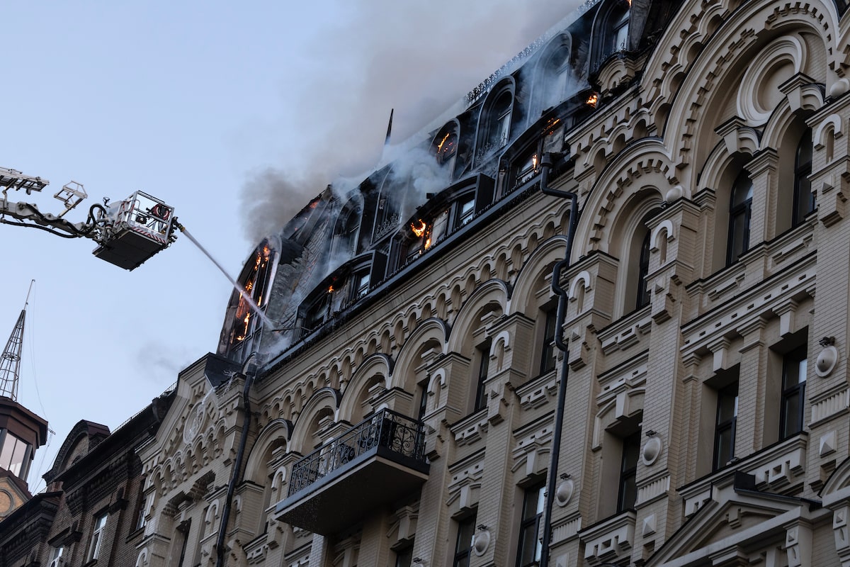 Deadly Russian missile and drone barrage hits Kyiv, leaving at least 13 dead