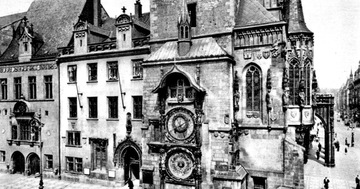 Historical Photographs of the Prague Astronomical Clock (Late 19th–Early 20th Century)