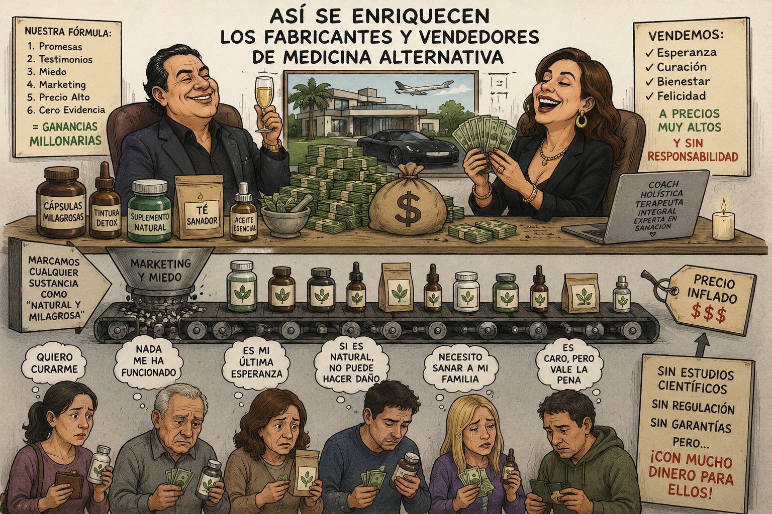 Crítica al negocio global de la medicina alternativa y su impacto económico