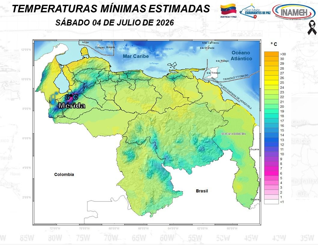 Pronóstico del clima en Venezuela para el 4 de julio: lluvias y nubosidad en varias regiones