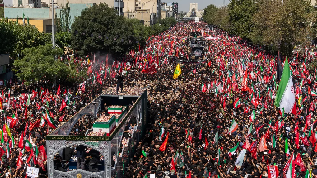 Iran mourns Khamenei with anti-US chants during funeral procession