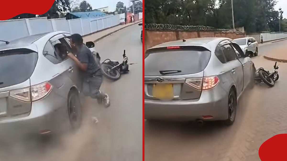 Subaru Driver Collides with Boda Boda Rider in Kasarani