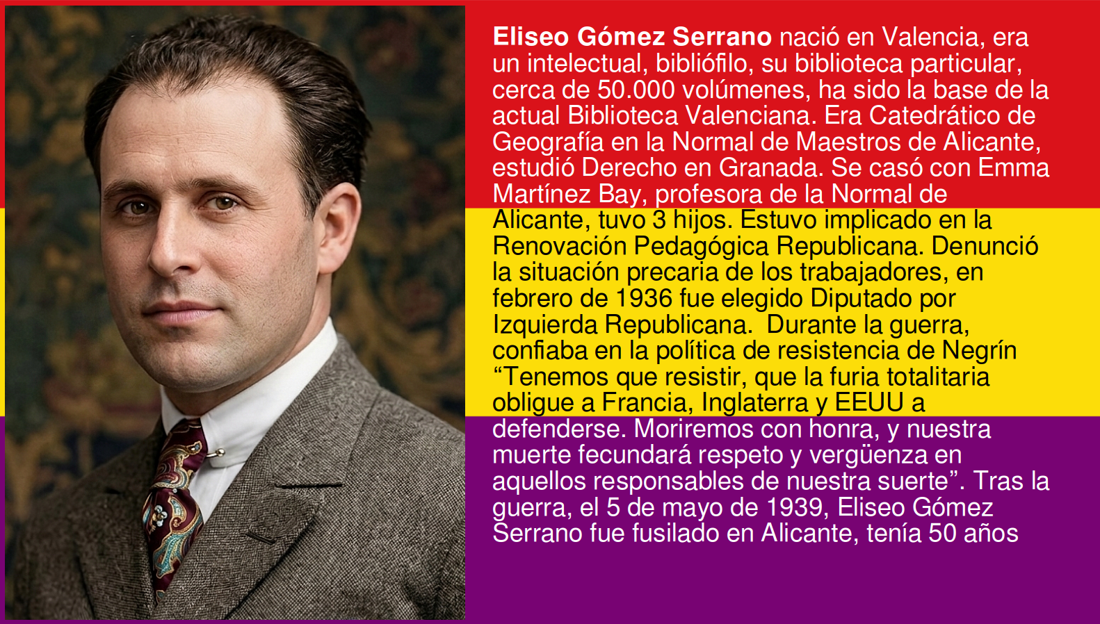 Eliseo Gómez Serrano: el intelectual republicano fusilado por la represión franquista