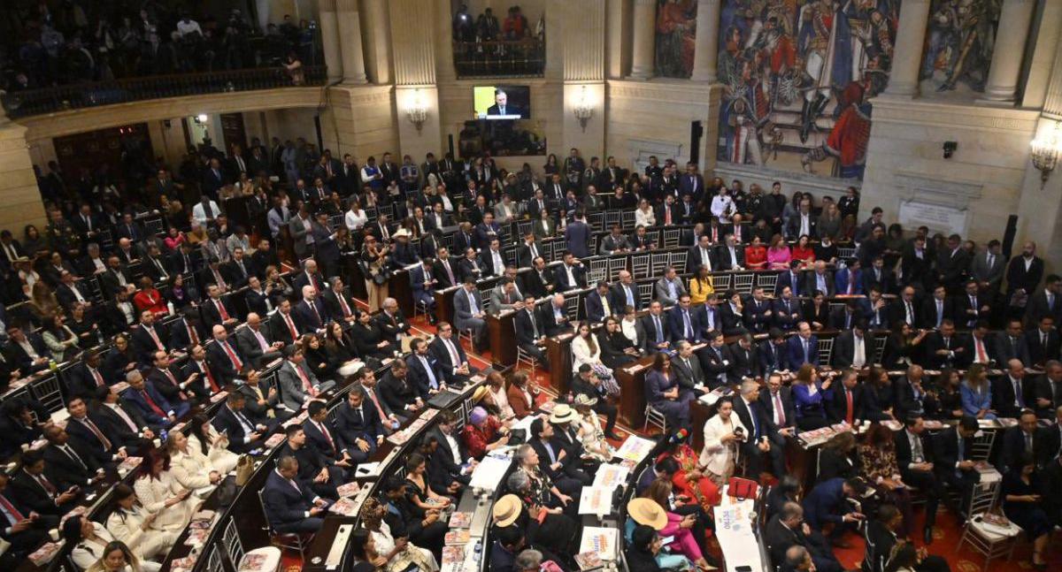 Instalación del nuevo Congreso y discurso final de Petro ante senadores y representantes