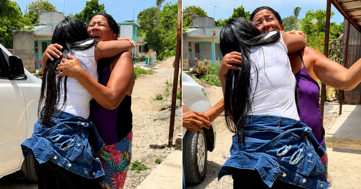 Cubana se reencuentra con su familia en la isla tras cuatro años de separación por la emigración