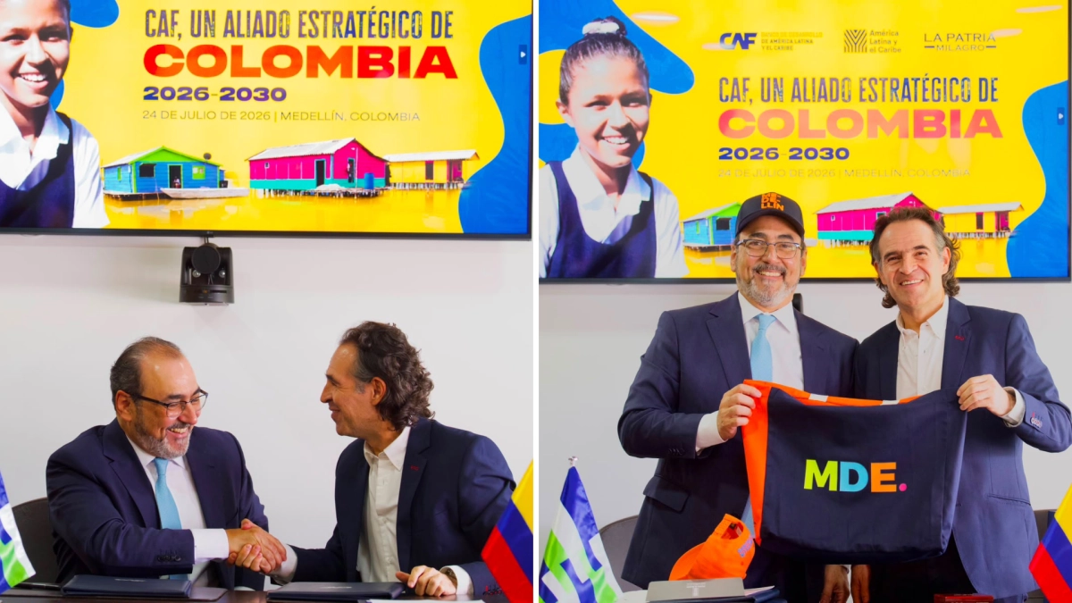 Medellín y CAF firman alianza para financiar infraestructura y desarrollo urbano