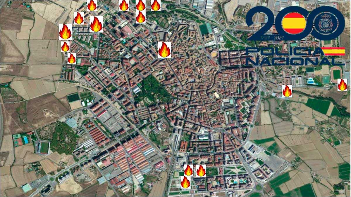 Policía detiene a hombre acusado de 15 incendios en Huesca y su periferia
