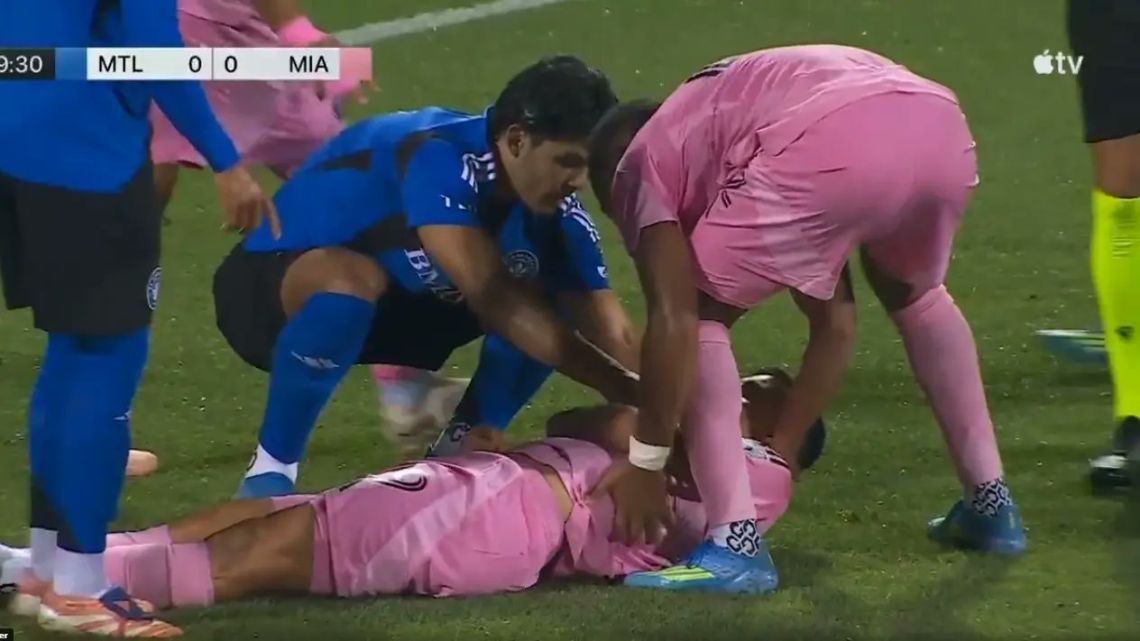 Germán Berterame sufrió un golpe en la cabeza durante el partido de Inter Miami