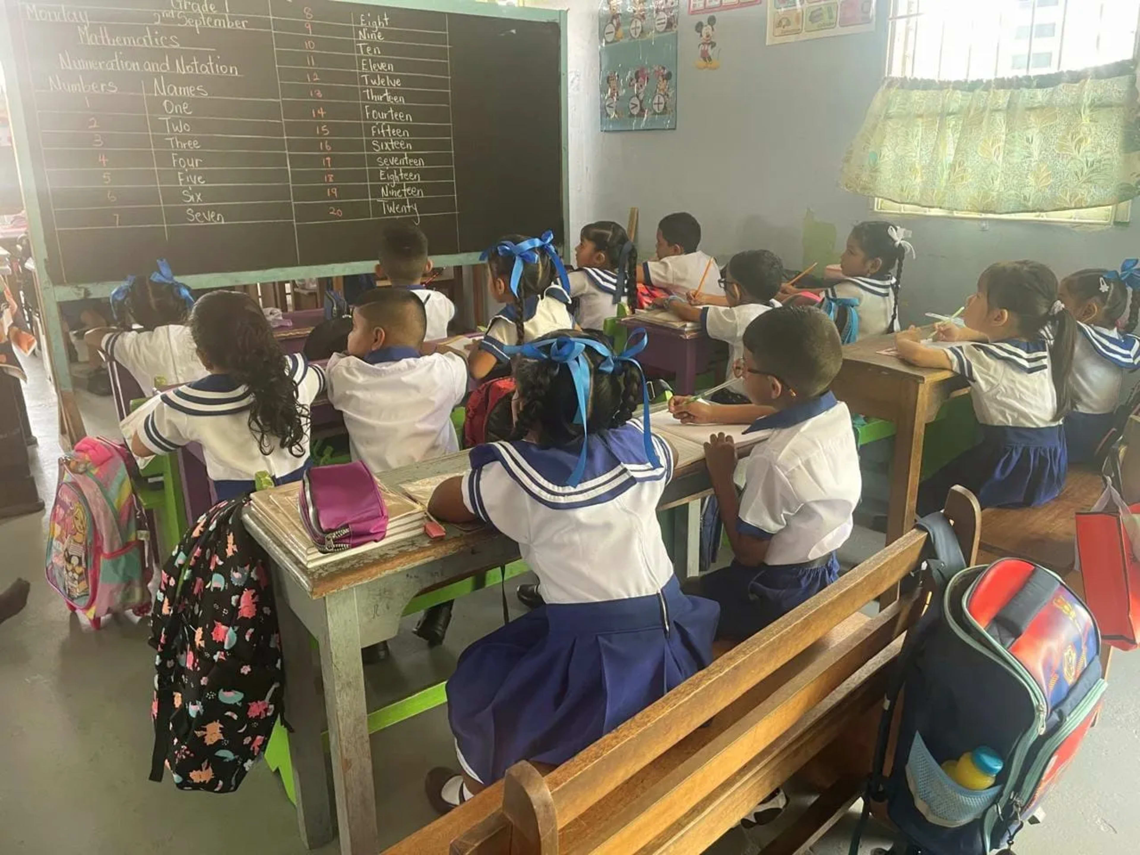 Queens Prep template image: early-years classroom.