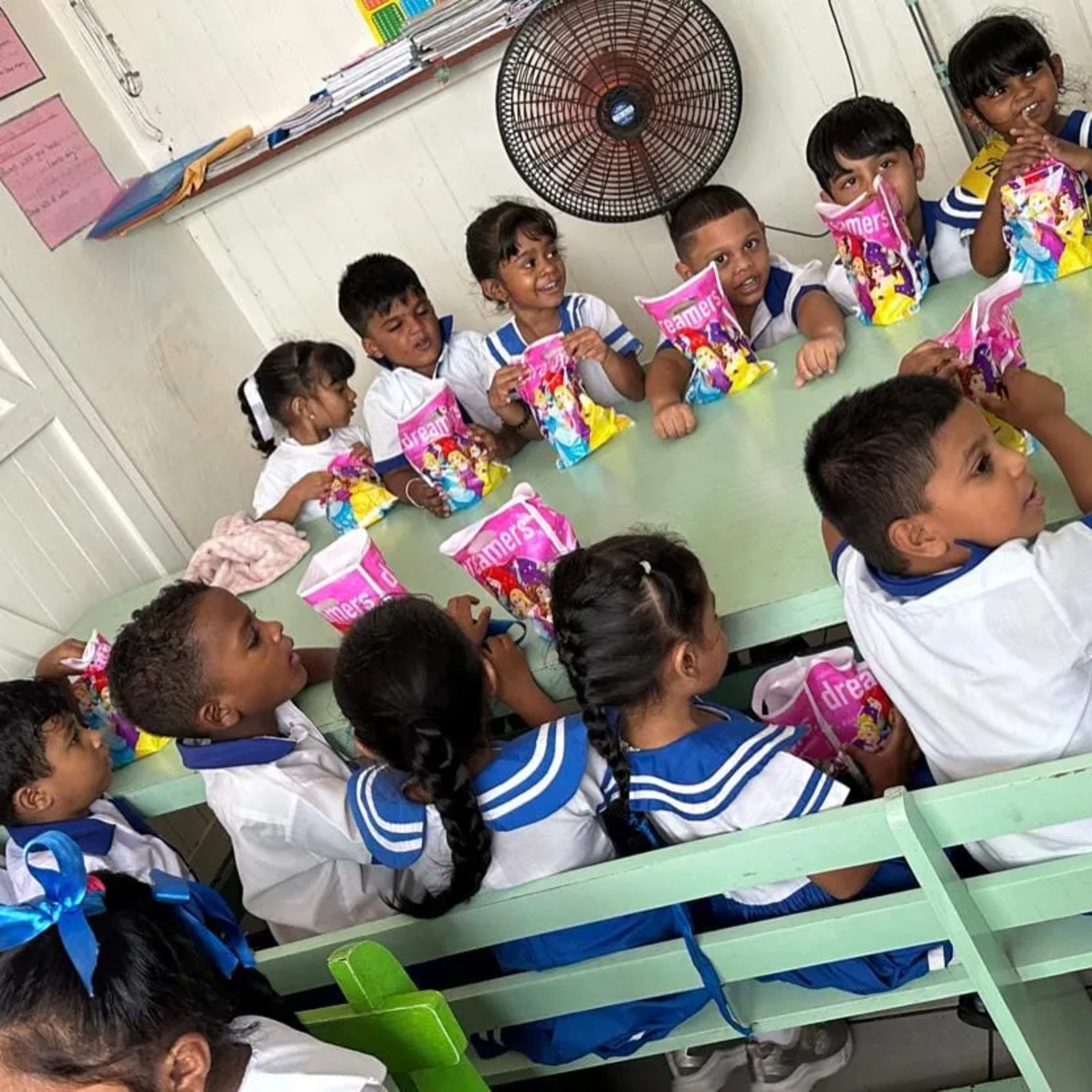 Queens Prep template image: creative learning table.